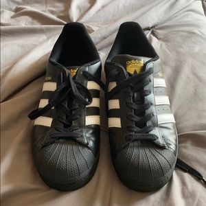 Adidas Black Superstar Shoes